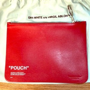 Off-White Leather Pouch, 99.99% new from Farfetch